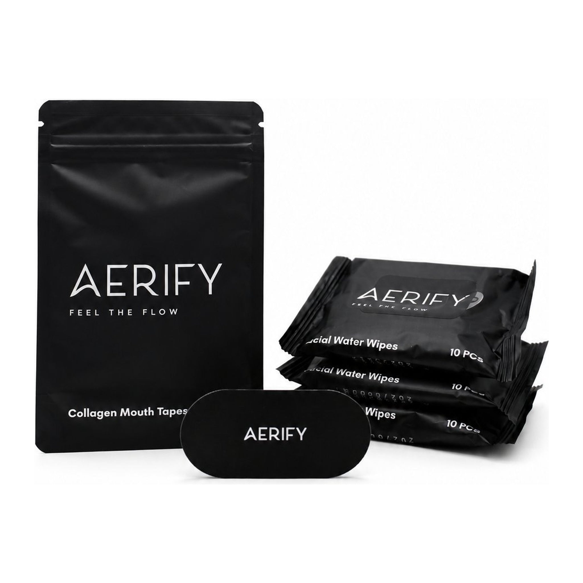 Aerify Collagen Mouth Tape – Deeper Sleep & Better Breathing (30 Pack + Free Facial Wipes)