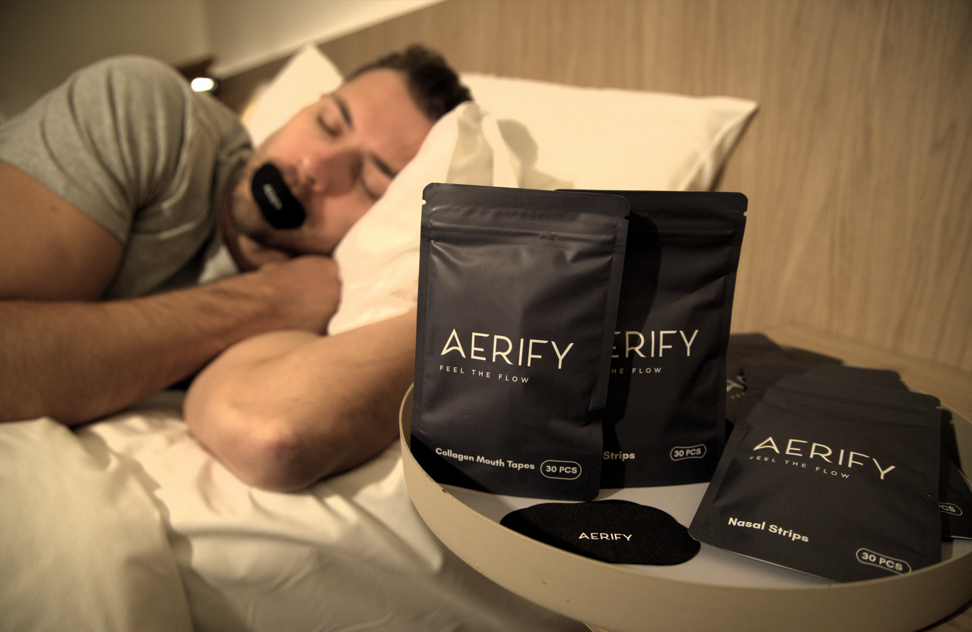 Collagen Mouth Tape & Facial Wipes Set – 30 Pieces